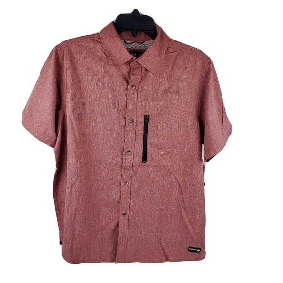 Canada Weather Gear Sportswear Button Down Polo Shirt Men's Small Red Rock - Picture 1 of 6
